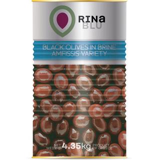 Black Natural Amfissis Olives Whole, IN TIN A12 (5lt) 