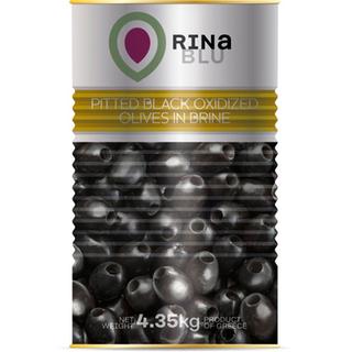 Черные Oливки окисленные (КОНФИТ) Без косточки олово 5lt (A12) RINA BLU