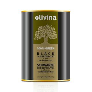 Greek Black Oxidized Olives Metal Tin A12 (5lt) OLIVINA