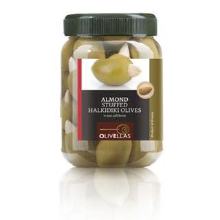 Verde aceitunas Relleno de almendra Pet Jar 0.5lt