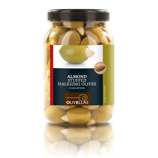 Verde aceitunas Relleno de almendra Pet Jar 1lt