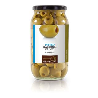 Pitted Olives Glass Jar 1000ml STD