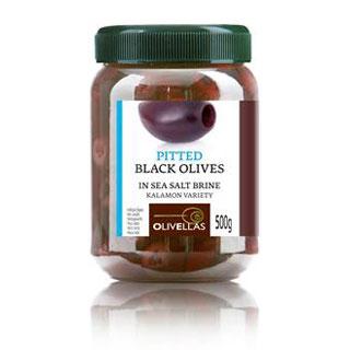 Pitted Kalamon variety Olives Pet Jar 0.5lt