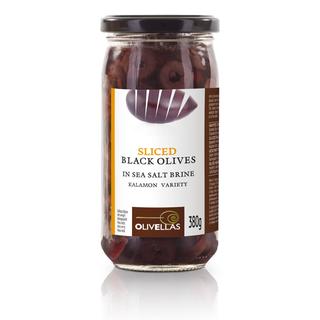 Sliced Kalamata Olives Glass Jar 370ml TUBE