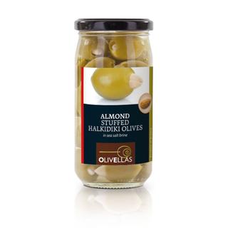 Almond Stuffed Olives Glass Jar 370ml TUBE