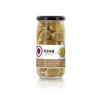 Almond Stuffed Green Olives Glass Jar 370ml TUBE