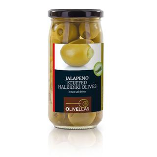 Jalapeno Stuffed Olives Glass Jar 370ml TUBE