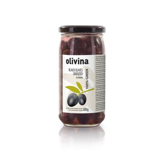 Black Oxidized Olives Whole Glass Jar 370ml TUBE