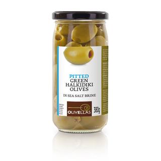 Grüne Chalkidiki Entkernte oliven Glas 370ml TUBE