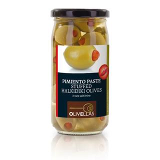 Pimiento Paste Stuffed Olives Glass Jar 370ml TUBE